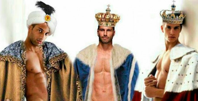 reyes magos, sexys, hombres,